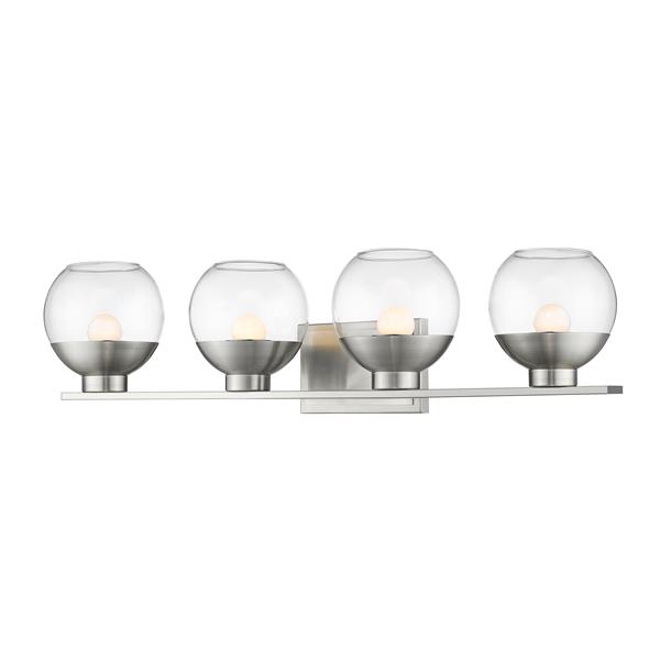 Z-lite Z-Lite Osono Bathroom LED Vanity Light - 4-Light - Brushed Nickel 1924-4V-BN-LED Z-lite Z-Lite Osono Bathroom LED Vanity Light - 4-Light - Brushed Nickel 1924-4V-BN-LED