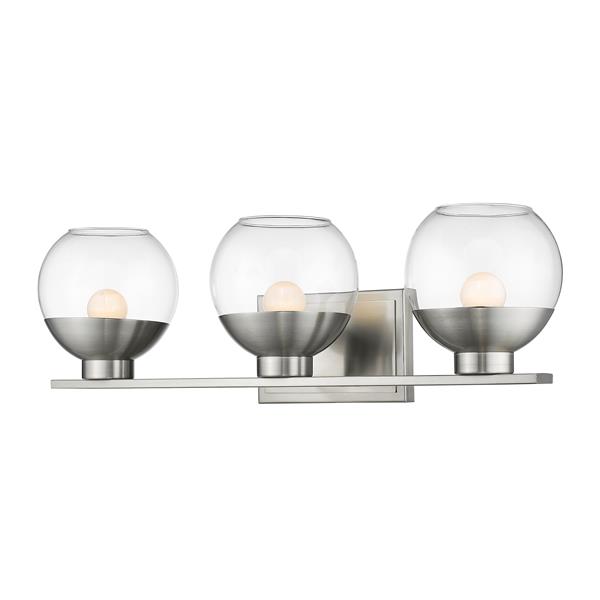 Z-lite Z-Lite Osono Bathroom LED Vanity Light - 3-Light - Brushed Nickel 1924-3V-BN-LED Z-lite Z-Lite Osono Bathroom LED Vanity Light - 3-Light - Brushed Nickel 1924-3V-BN-LED