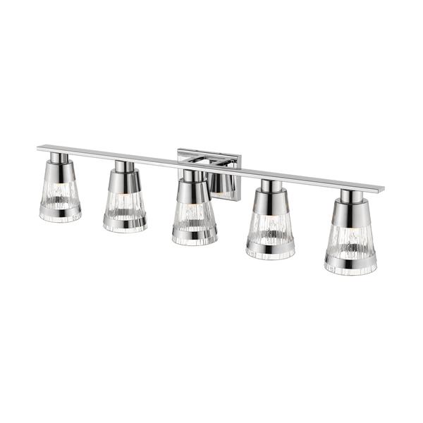 Z-Lite Ethos Bathroom LED Vanity Light - 5-Light - Chrome