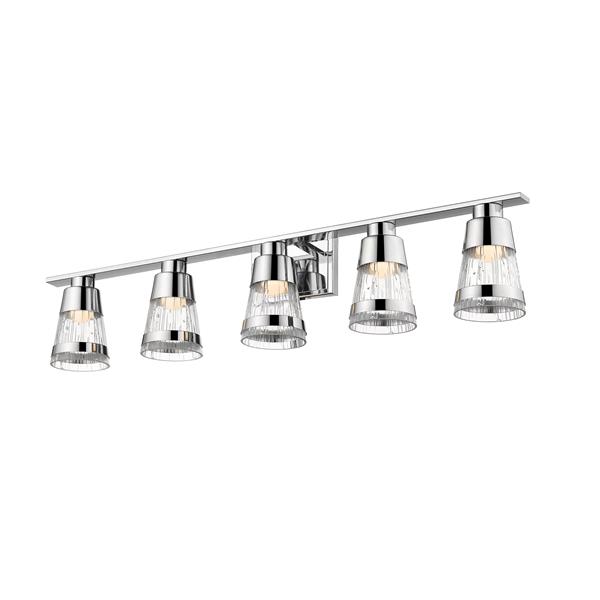 Z-Lite Ethos Bathroom LED Vanity Light - 5-Light - Chrome