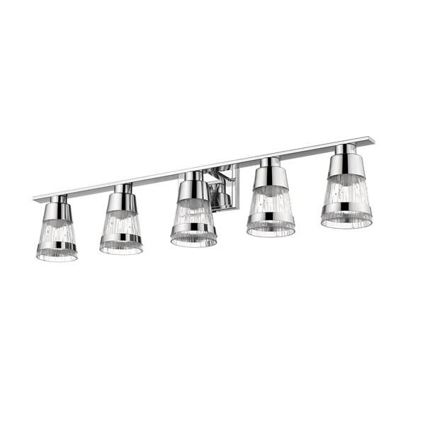 Z-Lite Ethos Bathroom LED Vanity Light - 5-Light - Chrome