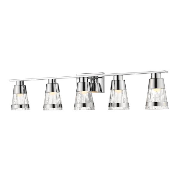 Z-Lite Ethos Bathroom LED Vanity Light - 5-Light - Chrome