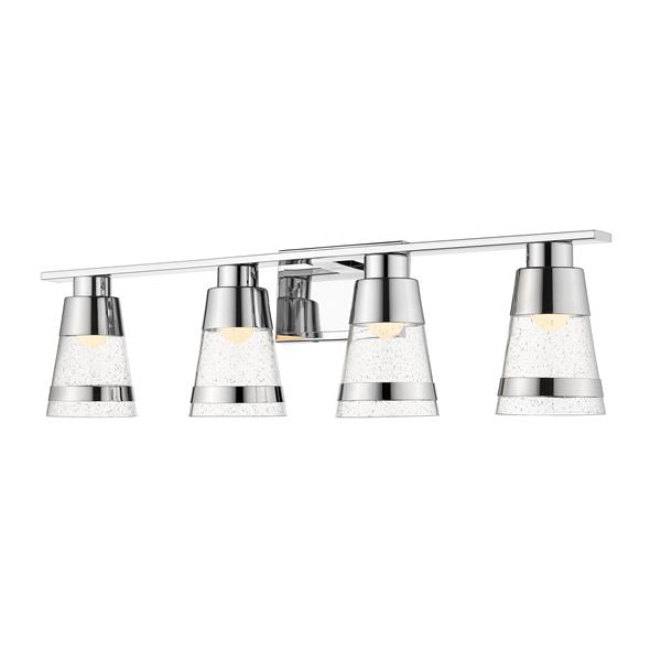 Z-lite Z-Lite Ethos Bathroom LED Vanity Light - 4-Light - Chrome 1922-4V-CH-LED Z-lite Z-Lite Ethos Bathroom LED Vanity Light - 4-Light - Chrome 1922-4V-CH-LED