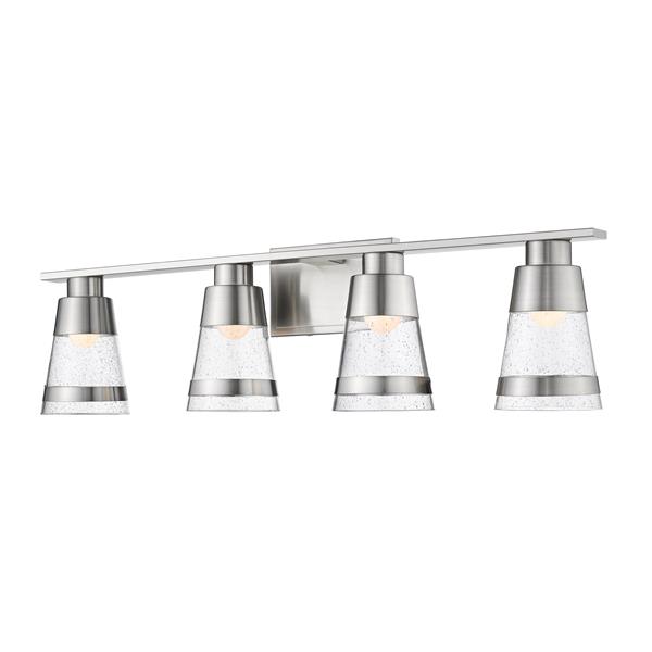 Z-lite Z-Lite Ethos Bathroom LED Vanity Light - 4-Light - Brushed Nickel 1922-4V-BN-LED Z-lite Z-Lite Ethos Bathroom LED Vanity Light - 4-Light - Brushed Nickel 1922-4V-BN-LED