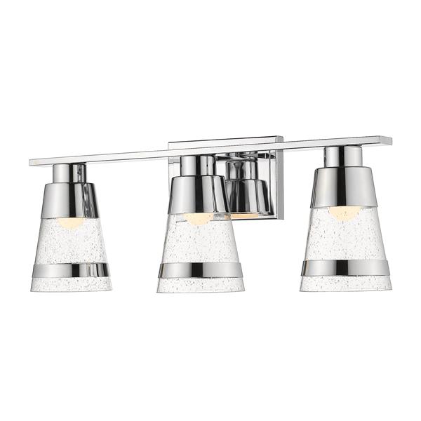 Z-lite Z-Lite Ethos Bathroom LED Vanity Light - 3-Light - Chrome 1922-3V-CH-LED Z-lite Z-Lite Ethos Bathroom LED Vanity Light - 3-Light - Chrome 1922-3V-CH-LED