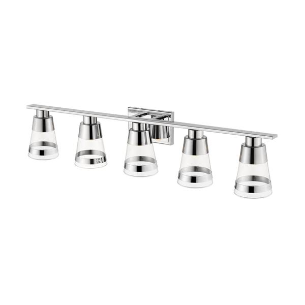 Z-Lite Ethos Bathroom LED Vanity Light - 5-Light - Chrome