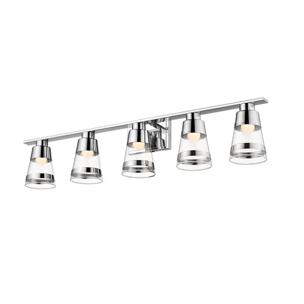 Z-Lite Ethos Bathroom LED Vanity Light - 5-Light - Chrome