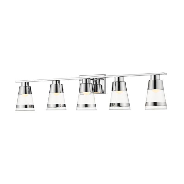Z-Lite Ethos Bathroom LED Vanity Light - 5-Light - Chrome