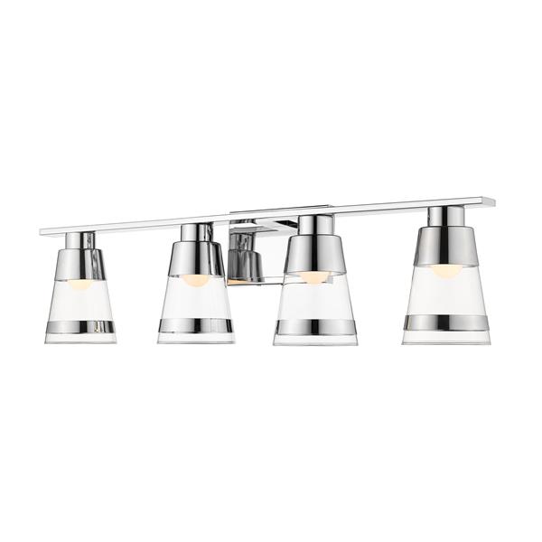 Z-lite Z-Lite Ethos Bathroom LED Vanity Light - 4-Light - Chrome 1921-4V-CH-LED Z-lite Z-Lite Ethos Bathroom LED Vanity Light - 4-Light - Chrome 1921-4V-CH-LED