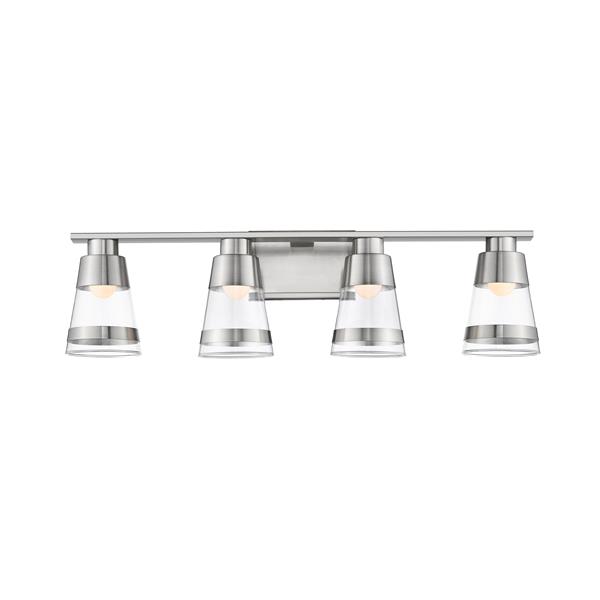 Z-Lite Ethos Bathroom LED Vanity Light - 4-Light - Brushed Nickel