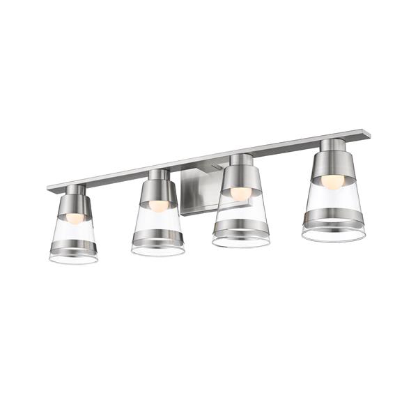 Z-Lite Ethos Bathroom LED Vanity Light - 4-Light - Brushed Nickel