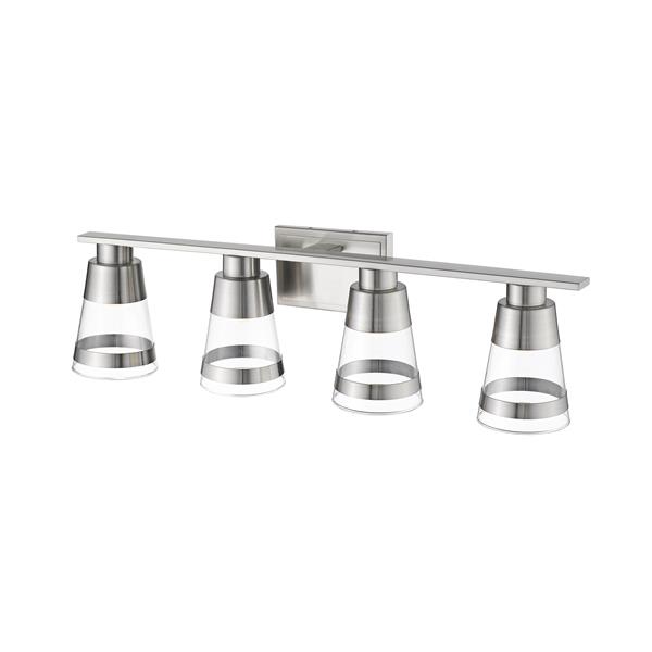 Z-Lite Ethos Bathroom LED Vanity Light - 4-Light - Brushed Nickel