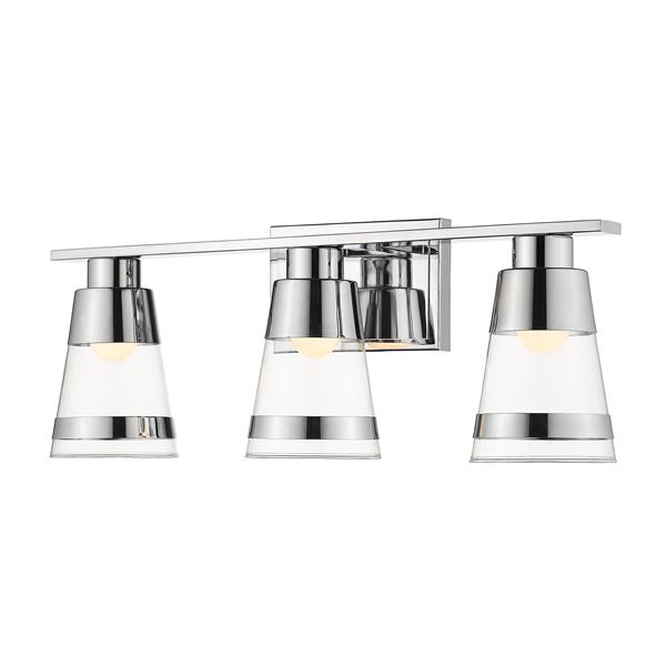 Z-lite Z-Lite Ethos Bathroom LED Vanity Light - 3-Light - Chrome 1921-3V-CH-LED Z-lite Z-Lite Ethos Bathroom LED Vanity Light - 3-Light - Chrome 1921-3V-CH-LED