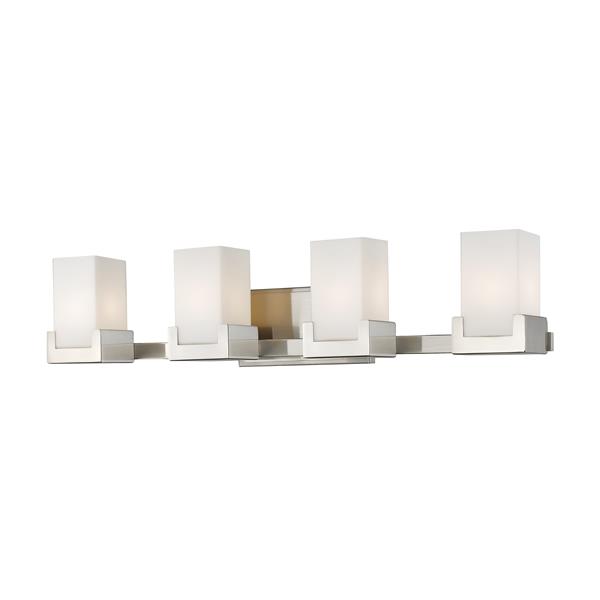 Z-lite Z-Lite Peak Bathroom LED Vanity Light - 4-Light - Brushed Nickel 1920-4V-BN-LED Z-lite Z-Lite Peak Bathroom LED Vanity Light - 4-Light - Brushed Nickel 1920-4V-BN-LED