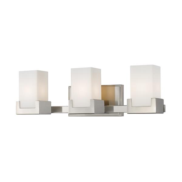 Z-lite Z-Lite Peak Bathroom LED Vanity Light - 3-Light - Brushed Nickel 1920-3V-BN-LED Z-lite Z-Lite Peak Bathroom LED Vanity Light - 3-Light - Brushed Nickel 1920-3V-BN-LED