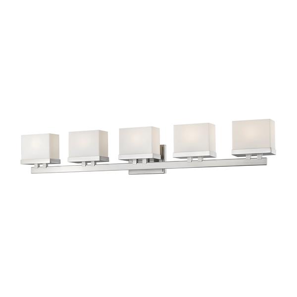 Z-lite Z-Lite Rivulet Bathroom LED Vanity Light - 5-Light - Brushed Nickel 1919-5V-BN-LED Z-lite Z-Lite Rivulet Bathroom LED Vanity Light - 5-Light - Brushed Nickel 1919-5V-BN-LED
