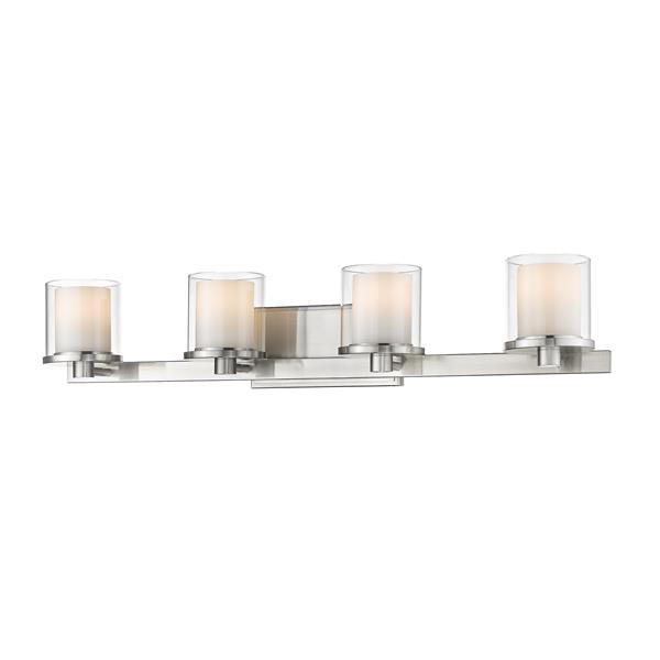 Z Lite Schema Bathroom Led Vanity Light 4 Light Brushed Nickel Rona