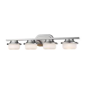 Applique pour salle de bain Optum, 4 lumières, nickel brossé