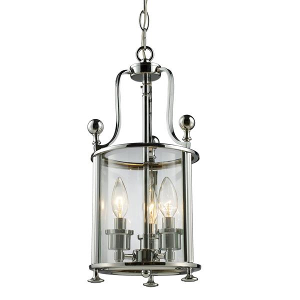 Z-Lite Wyndham 3-Light Pendant - 8.5-in - Chrome