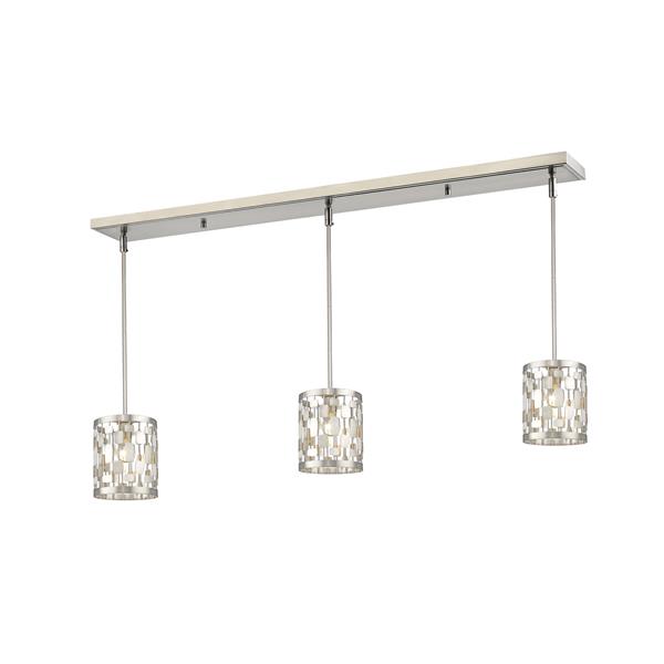 Z-Lite Almet 3-light Kitchen Island Light - Nickel