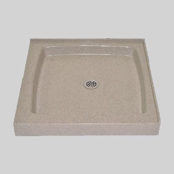 The Marble Factory Double Threshold Shower Base 36 In X 36 In Irish Cream Rona 