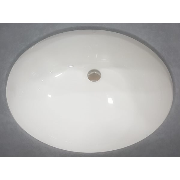 61 po x 22 po Dessus de meuble-lavabo double, ovale, 61 po, pierre carioca