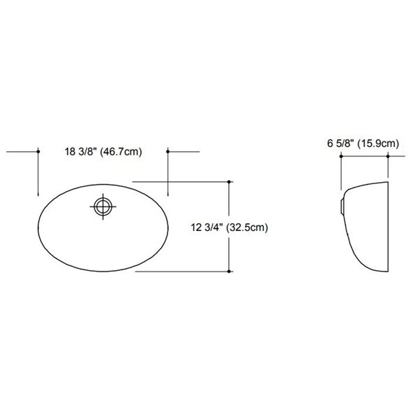 61 pox 22 po Dessus de meuble-lavabo avec double vasque intégrale, os solide