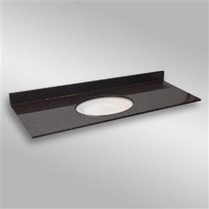 61 pox 22 po Dessus de meuble-lavabo ovale, espresso
