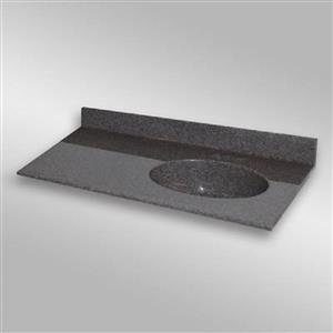 49 pox 22 po Dessus de meuble-lavabo avec bassin integral, mystique