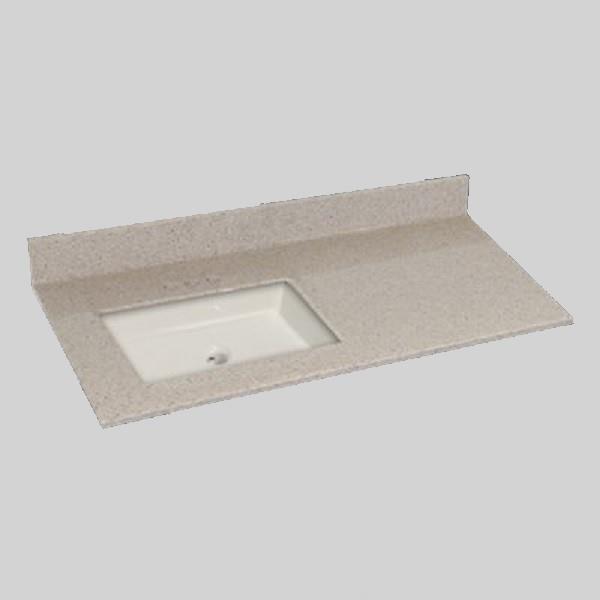 The Marble Factory 49-in x 22-in Bathroom Vanity Top with Square Sink - Irish Cream