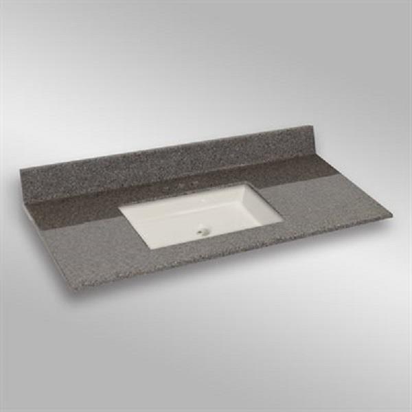 The Marble Factory 49-in x 22-in Bathroom Vanity Top with Undermount Sink - Carioca Stone