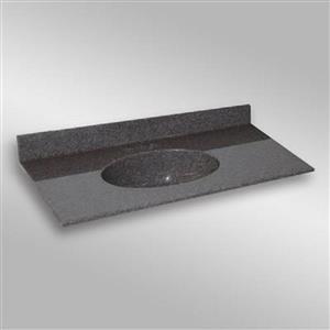 The Marble Factory 49-in x 22-in Bathroom Vanity Top with Integral Sink - Mystique