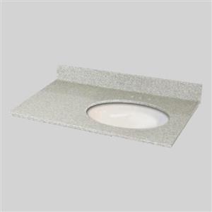 37 pox 22 po Dessus de meuble-lavabo avec bassin integral, brume de willow