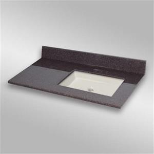 37 pox 22 po Dessus de meuble-lavabo avec bassin integral, espresso