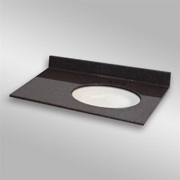 The Marble Factory 37-in x 22-in Bathroom Vanity Top with Undermount Sink - Espresso