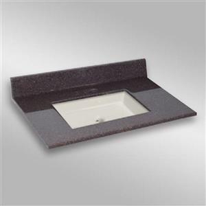 The Marble Factory 37-in x 22-in Bathroom Vanity Top with Undermount Sink - Espresso
