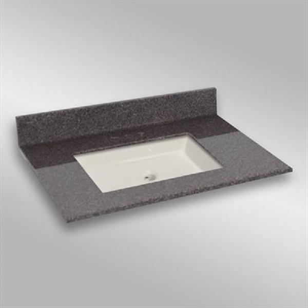 The Marble Factory 37-in x 22-in Bathroom Vanity Top with Undermount Sink - Mystique