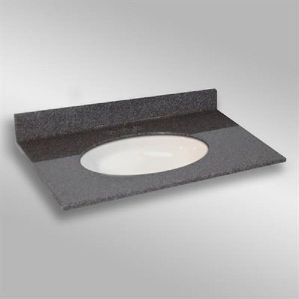 The Marble Factory 37in x 22in Bathroom Vanity Top with Oval Sink