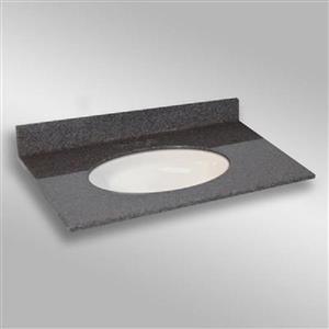 37 pox 22 po Dessus de meuble-lavabo ovale, mystique