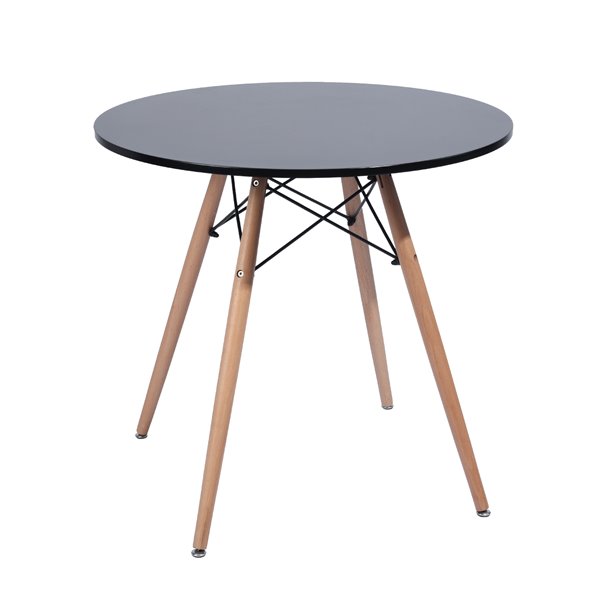 Furniturer Modern Dining Table Round 31, Dining Table With Gold Legs Singapore Style