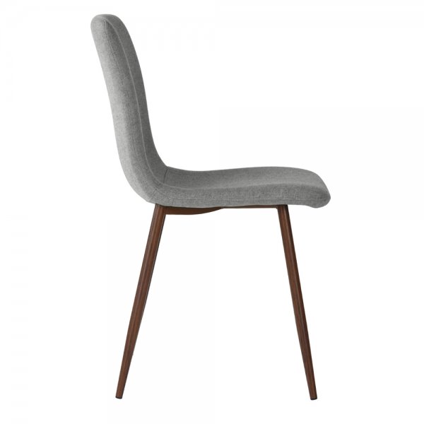 Homycasa Ensemble de 4 chaises de salle à manger,  gris