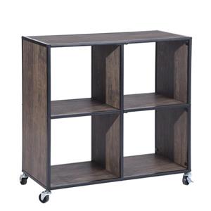 FurnitureR Montaury Movable Wooden board Bookcase - 4 sections