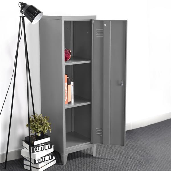 Homgoday Armoire industrielle anthracite 67 x 35 x 107 cm en acier, armoires  de rangement pour