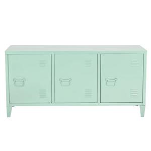 FurnitureR Storage Cabinet 3-Door Metal File locker - Green - 47.2-in