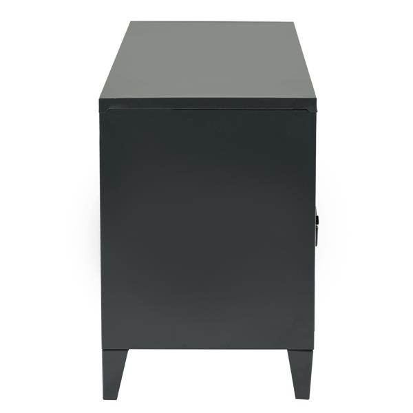 Furniturer Storage Cabinet 3 Door Metal File Locker Black 47 2