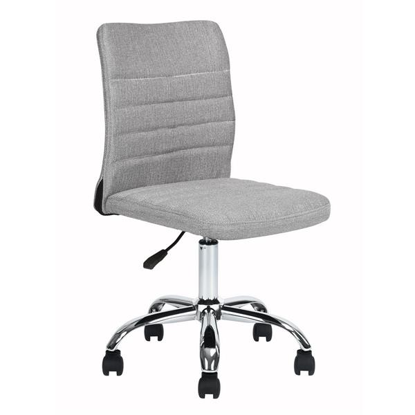 Furniturer Hertha Adjustable Office, Armless Office Chair With Wheels