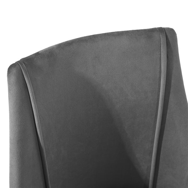 Homycasa Chaise de salle à manger moderne - gris - lot de 2