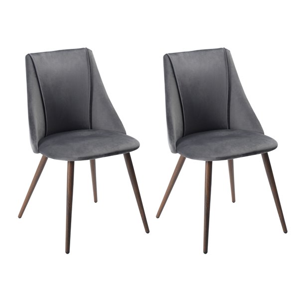Homycasa Modern Dining Chair- Grey - Set of 2