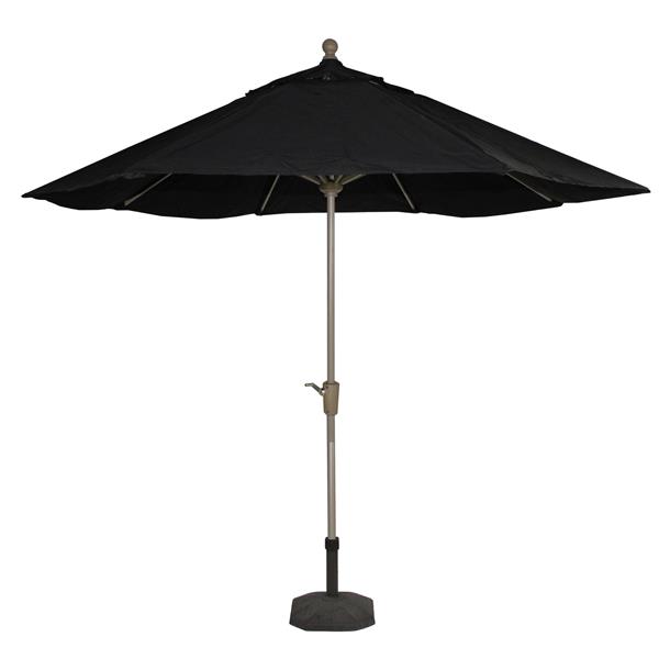 Northlight Crank Tilt Patio Market Umbrella Champagne And Black 6468692 Rona