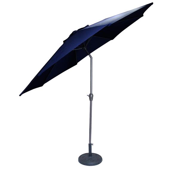 Northlight Patio Market Umbrella With Hand Crank And Tilt Navy Blue 28709947 Rona